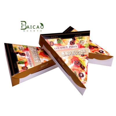 China Recyclable Single Slice Pizza Slice Box Triangle Pizza Boxes Paper Box for sale