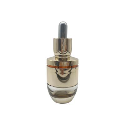 China Universal Packaging 30ml Dropper Bottle For Hair Oil Essential Oil Bottle Gold Essential Oil Bottle for sale