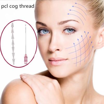 China L type casting thread Fishbone PCL 18g 100mm burrs blunt thread lift face pdo surgical suture needle for sale