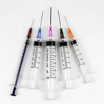 China 2022 Wholesale Syringe New Product Luer Lock 1ml 5ml 10ml Luer Syringe Lock With Needle for sale