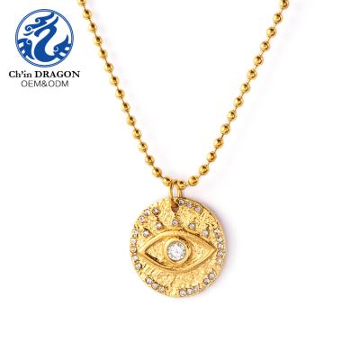 China Wholesale Custom Evil Eye Turkish Jewelry Hiphop Stainless Steel Pendant Designs for sale