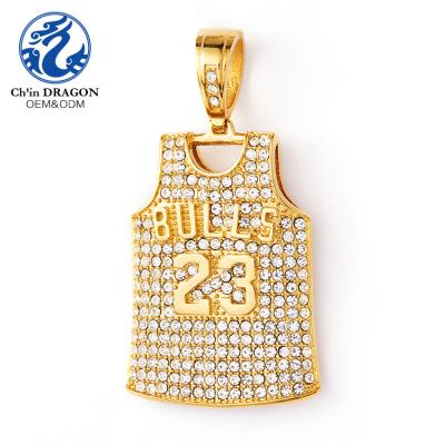 China Stylish Lab Made Diamond Jewelry 2019 Custom CZ Hip Hop Tank Top Micro Pendant Pave for sale