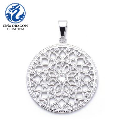 China Best Seller Elegant Round Style 316l Stainless Steel Jewelry Pendants for sale