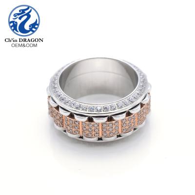 China 2018 Elegant New Style 316 Gold Plating Rings Stainless Steel Ring for sale