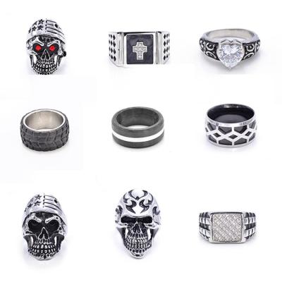 China Competitive Price Stylish Men's Stainless Steel Ring Woman Signet Ring Sale for sale