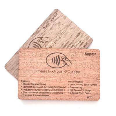 China Waterproof/High Frequency Wooden Chip Card Hotel Door Lock Hotel Membership Card Key NFC Room Wooden Card Waterproof Waterproof RFID COB for sale