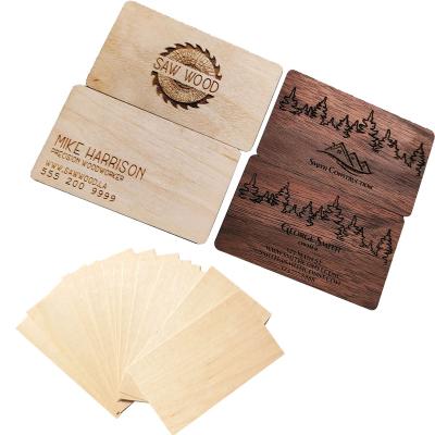 China Customized Waterproof/Waterproof White RFID Smart Chip Card Laser Engraved NFC Wooden Business Card for sale