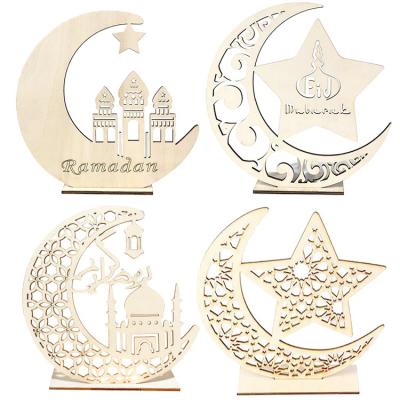 China China Islam Ramadan Wooden Ornament Eid Mubarak Ramadan Wooden Plaque Decoration Muslim hanging hanging decoration Eid Decorations for sale