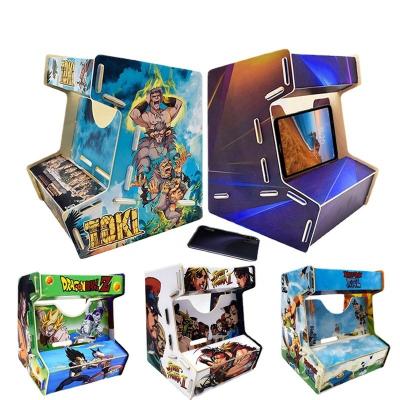 China Europe customized three-dimensional simulation game phone bracket 3D mobile phone bracket unlocks wooden cell phone bracket model for sale