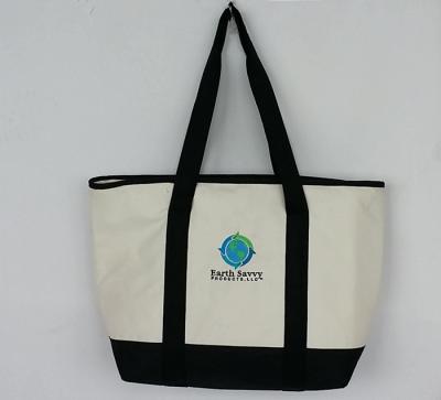 China Reusable Outside Tote Embroidery Insulated Beach Bag Eco - Friendly for sale