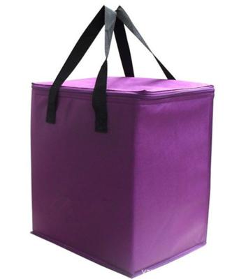 China Insulated Cooler Totes / Disposable Lunch Bag / Purple Cooler Bag For Adults for sale