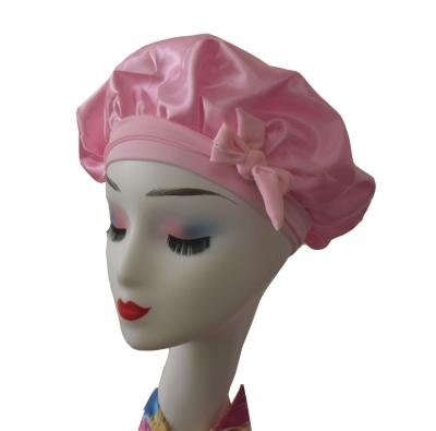 China Queen Hood Fashion Comfortable Custom Satin Band Logo Band Wide Sleep Hood Pre Tie Hair Head Wrap Hat for sale