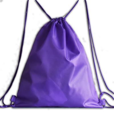 China Low Price Reusable Sport Drawstring Backpack Drawstring Bag Suction String Bag Drawstring Purple Drawn Bag for sale