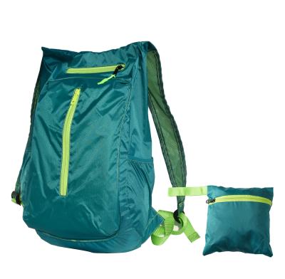 China YARWAYER High Quality Waterproof Custom Foldable Slim Foldable Backpack Outdoor Traveling Backpack Green for sale