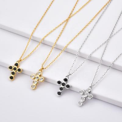 China Wholesale Hiphop 925 Sterling Silver Cross Necklace Haoshi Pendant Necklace Jewelry for Men and Women for sale