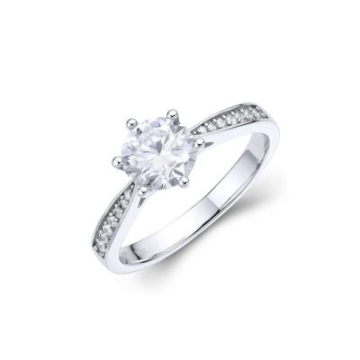 China FASHIONABLE Wholesale Price Certified Ring Women Round Carat Engagement Ring for sale