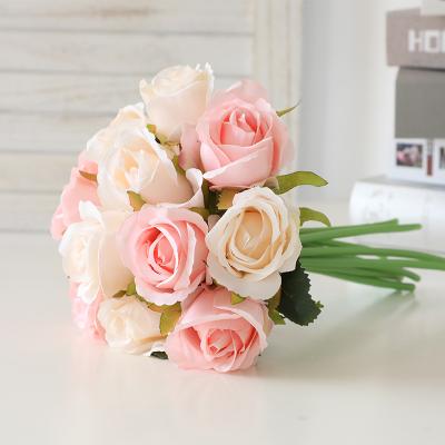 China High Simulation DREA Amazon Success Wedding Supplies Group 12 Artificial Rose Stems For Bridal Bouquet for sale