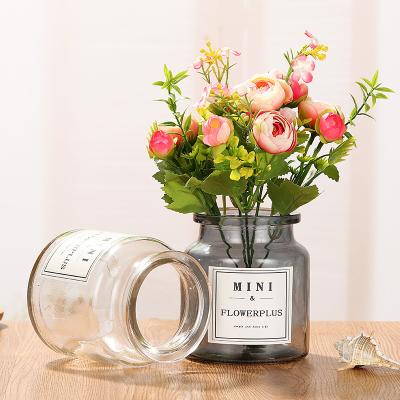 China Minimalist DREA Mariage Wedding Decoration Glass Cylinder Vase Craft Flower Plant Planting Mini Glass Vase for sale