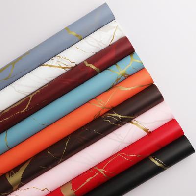 China DREA 20 Counts Waterproof Marbled Floral Wrapping Paper for DIY Opens Gift Wrapping Bouquet Wrapping for sale