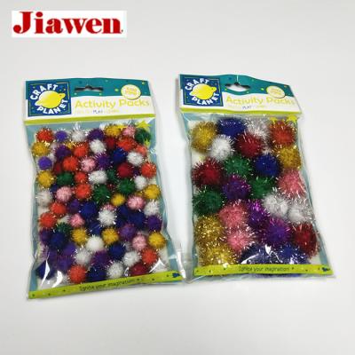 China Metallic Braid Pompom Pompoms / Acrylic Glitter Christmas Party Decoration for sale