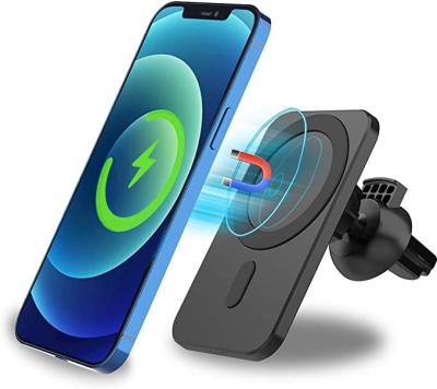 China Universal High Speed ​​Fast Magnetic Wireless Aluminum Magnetic Wireless Charger 15W QI Inalambrico de cargador de coche Car Mount Charger for sale