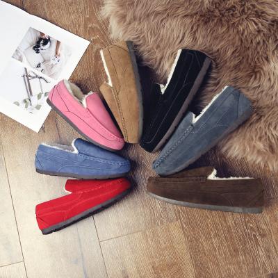 China Cushioning Moccasin Winter Warm Men Fur Slippers 2021 House Women'S Indoor Outdoor Fur Lined Clog Slippers Wit Home Wool Fur Slippers for sale