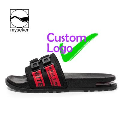 China Cushioning Flat Chinelo Masculino Slip on Slipper Antislip Fashion Slides Varones Personalizada Canvas Low Moq Custom Portugal Feathered for sale