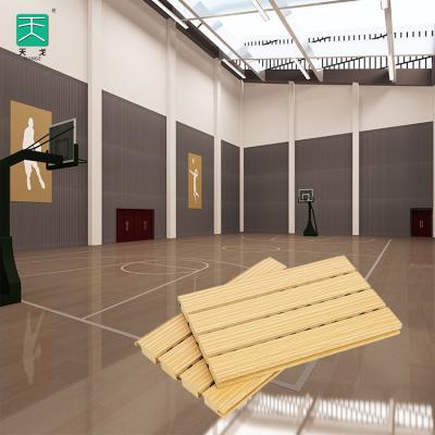 China Decorative Soundproof MDF TianGe Modern Best Choice Grooved Wooden Acoustic Panel With MDF E1 for sale