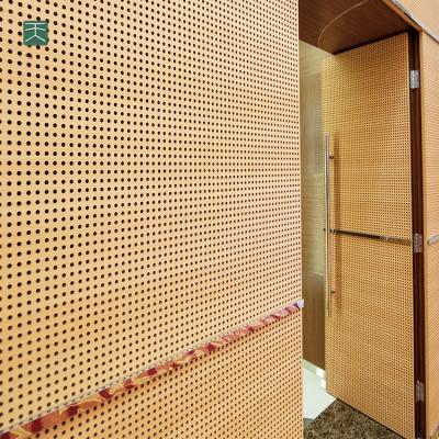 China Modern Tiange Eco Ceiling And Wall Sound Absorption Wooden Perforated Board For Hall Soundproof Project for sale