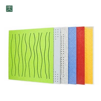 China Modern Tiange Home Theater Room Decor Perforated Polyester Sound Absorbing Acoustic Felt Wall Panels for sale