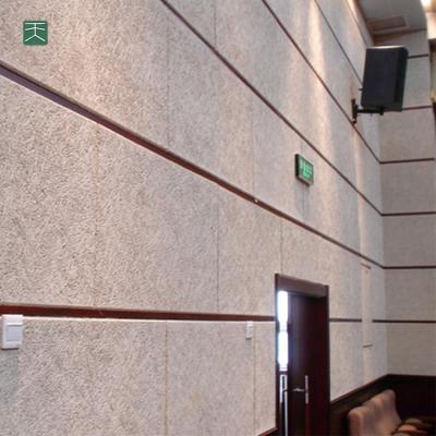 China Tiange Modern Eco Soundproof Fireproof Acoustic Wood Chips Tiles Wood Acoustic Wall Panel For Cinema for sale