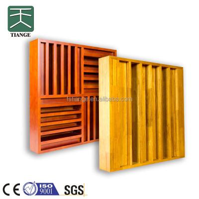 China TianGe Auditorium Room Wooden Modern Decorative 2d MDF Diffuser Acoustic Wall Panel For Audio Visual Room for sale