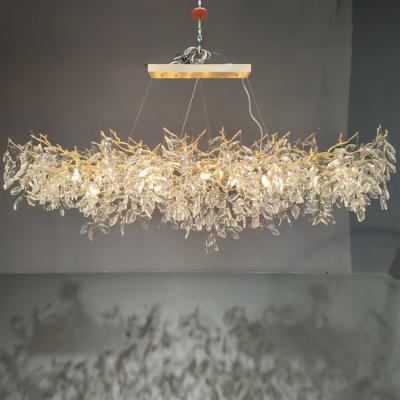 China Modern Modern Luxury Decorative Customized Hotel Project Light Fixture Hang Lamp Crystal Chandeliers Pendant Lights for sale