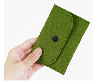 China Small and Portable Mini Small Felt Purse Slip Insert Key Card Storage Bag Felt Purse Protector for sale