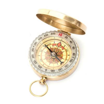 China Unique Luminous Gold Plated Outdoor Multifunctional Orienteering Compass Pocket Watch Key Chain Compass for sale