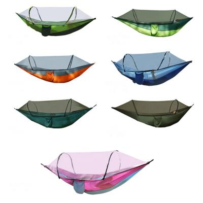 China Adult Outdoor Nylon Lightweight Camping Hammock Parachute With Mosquito Net for sale