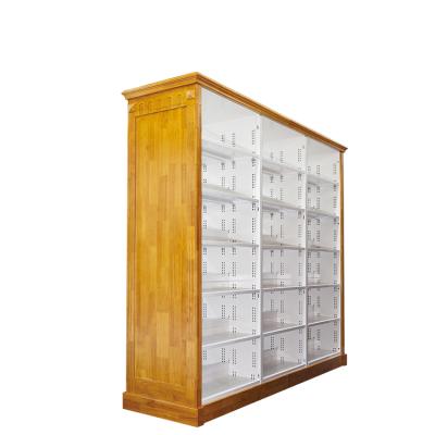 China JINHU GROUP library bookshelves modern wholesale steel wood book shelves factory directly for sale