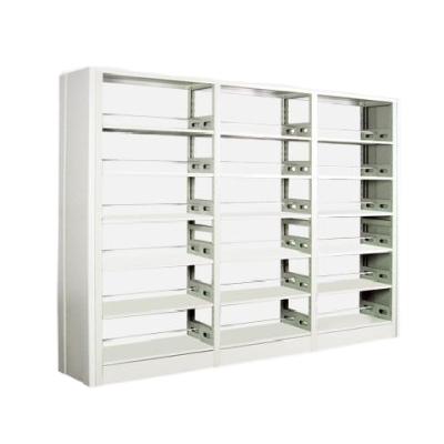 China JINHU GROUP top quality double side widely used column modern double 6 layers all steel book shelves for sale