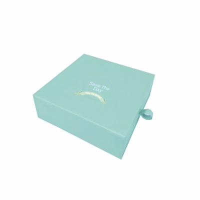 China Recycled Materials Luxury Custom Logo Sliding Box Green Jewelry Packaging Box Drawer Gift Packaging Boxes for sale