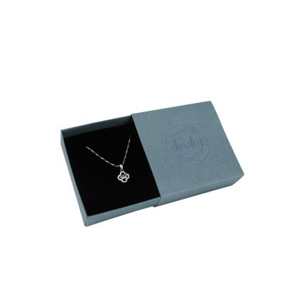 China Recyclable Wholesale Drawer Jewelry Box Necklace Box With Custom Silver Stamping Logo for sale