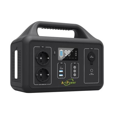 China Type C 600W 560Wh All Black Portable Power Station For Camping Use for sale