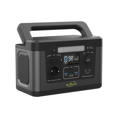 China Black Gray Type C 600W 461Wh Rechargeable Portable Power Station For Camping Use for sale