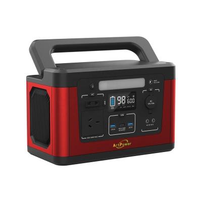 China Type C 600W 461Wh Black / Red Rechargeable Portable Power Station For Camping Use for sale