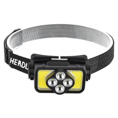 China Camping Built In 1200 MAH Rechargeable Lithium Battery Headlamp for sale