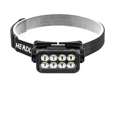 China Camping Built In 1200 MAH Rechargeable Lithium Battery Headlamp for sale