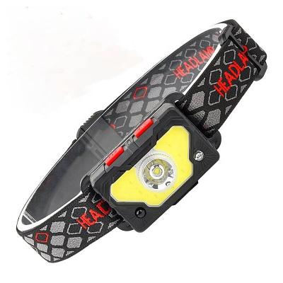 China Camping Built In 1200 MAH Rechargeable Lithium Battery Headlamp for sale