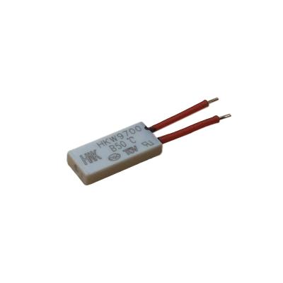 China HKW9700 250V 5A 2A 15mm*7mm*3.5mm Resistor Plastic Case High Temperature Bimetal Thermal Protector for sale