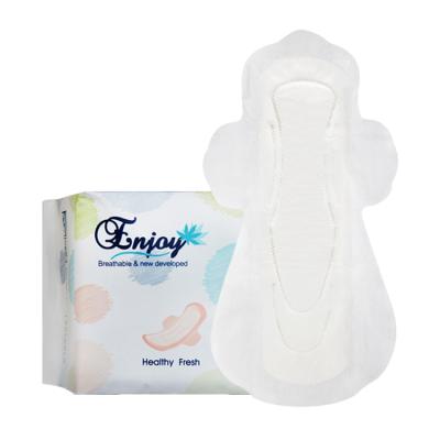 China Bio Brand Breathable Biodegradable Organic Cotton Sanitary Napkin OEM Disposable Lady Thick Menstrual Pad for sale