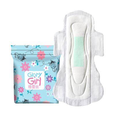 China Brands Breathable Pure Cotton Disposable Premium Lady Sanitary Napkin Menstrual Periods Pad for sale