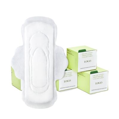 China Private Label Hygiene Products 3D Breathable Cotton Feminine Cover Sanitary Napkin Polylactic Acid Pads for sale